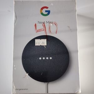 google Nest Mini - Charcoal Fabric Smart Speaker